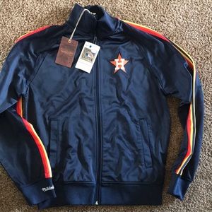 Houston Astros Mitchell Ness Navy Jacket M